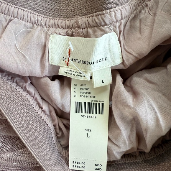 NWT The Chéri Ruffled Tulle Midi Skirt by Anthropologie in Rose - Picture 2 of 4
